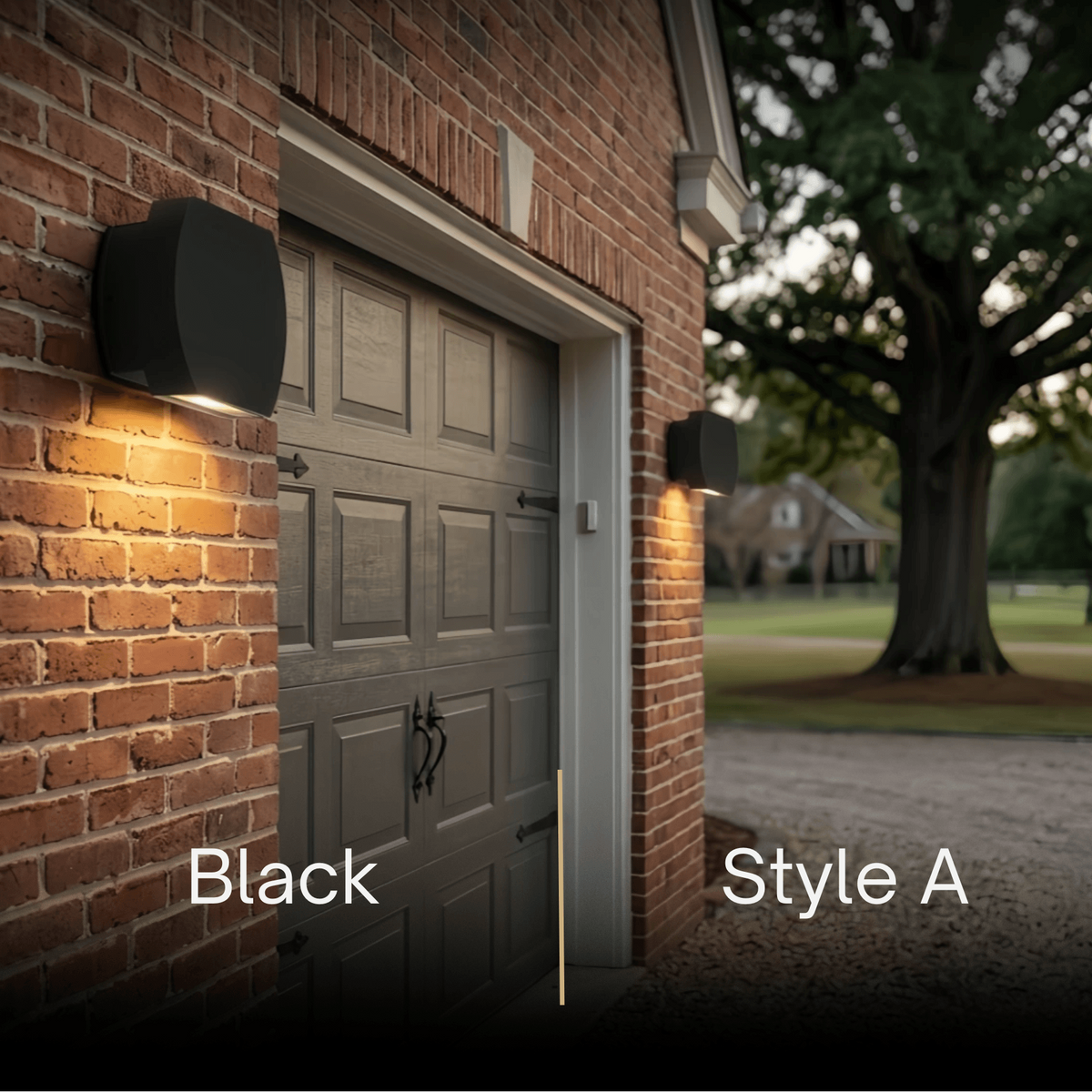 Irondale Modern Geometric Outdoor Wall Lamp - Black/Grey Metal for Garden