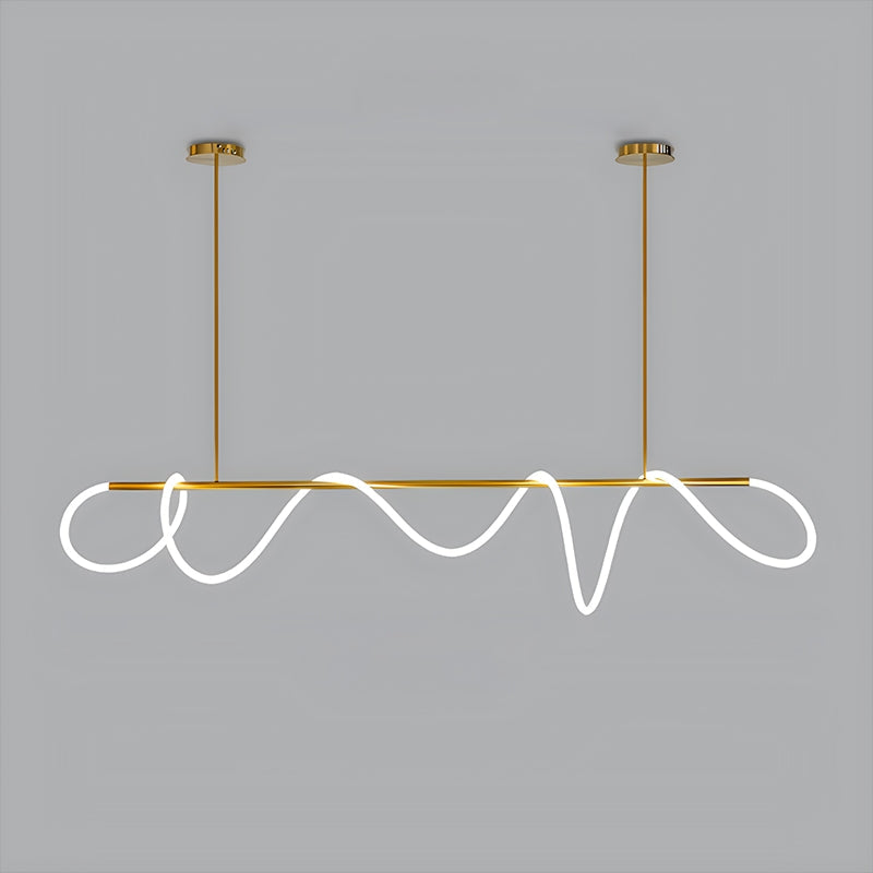 Nuvlight Modern Long Hose Led Pendant Light for Dining Room