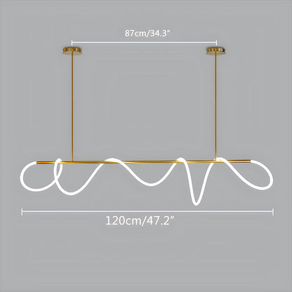 Nuvlight Modern Long Hose Led Pendant Light for Dining Room
