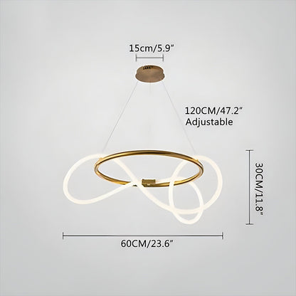 Nuvlight Modern Long Hose Led Pendant Light for Dining Room