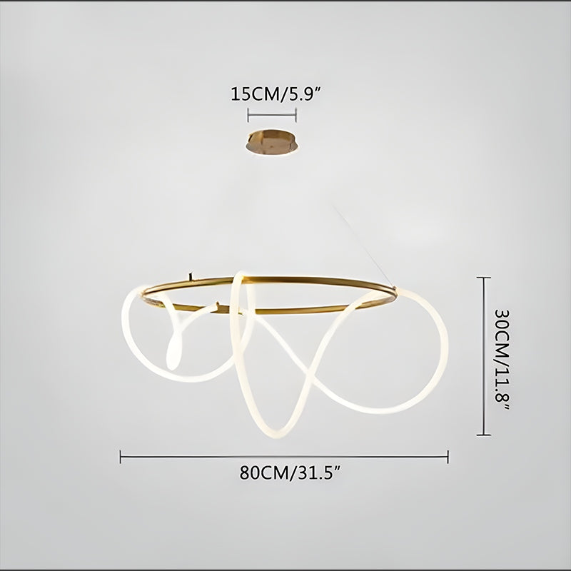 Nuvlight Modern Long Hose Led Pendant Light for Dining Room