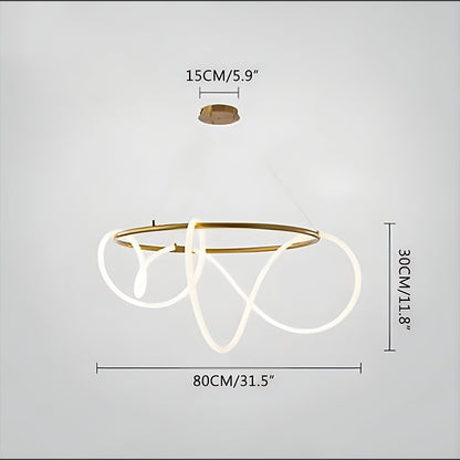 Nuvlight Modern Long Hose Led Pendant Light for Dining Room
