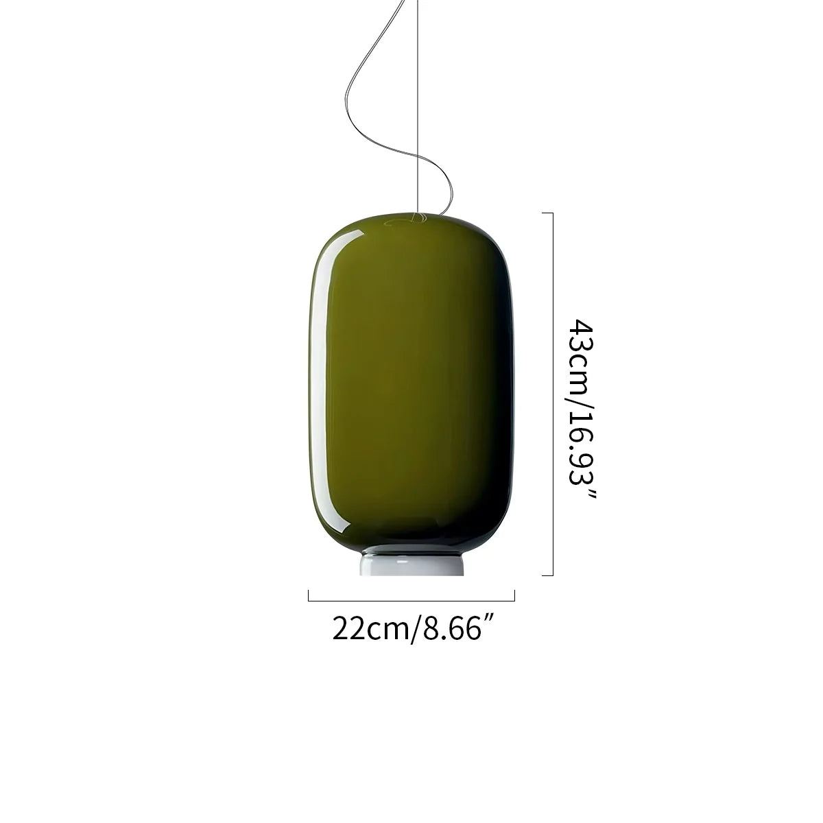 Nuvlight Modern Colored Glass Lantern Pendant Light