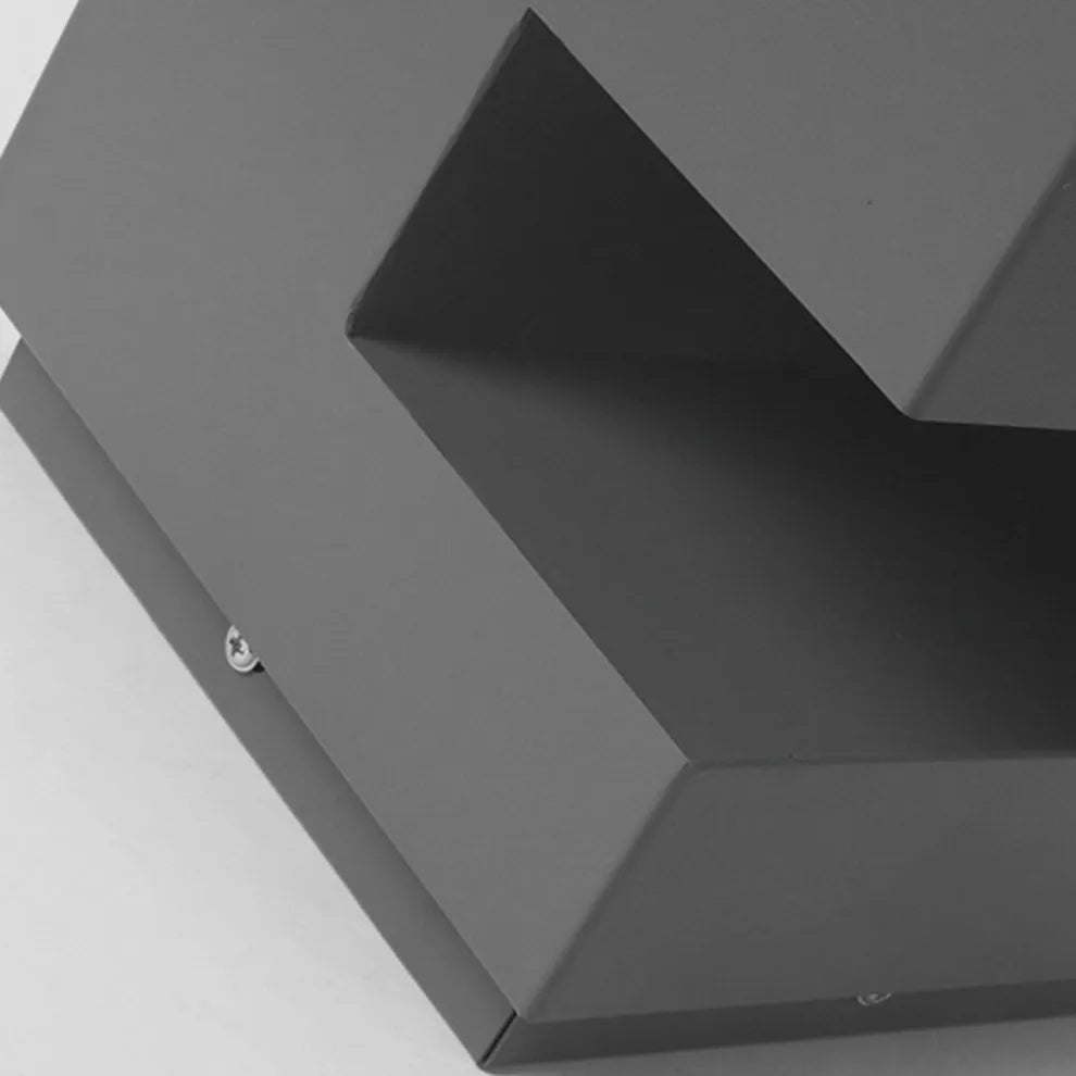 Arcato Modern Square Outdoor Pillar Light - Black Metal for Courtyard
