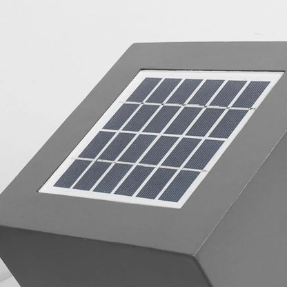Arcato Modern Square Outdoor Pillar Light - Black Metal for Courtyard