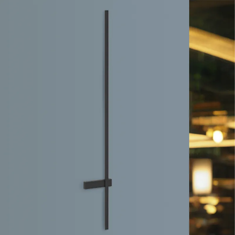Arcato Modern Linear LED Wall Lamp – Black Solar & Sensor Light Outdoor