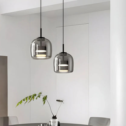 Glass Globe Pendant Light for Dining Room