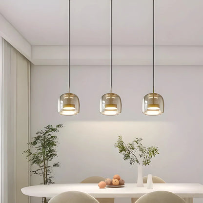 Glass Globe Pendant Light for Dining Room
