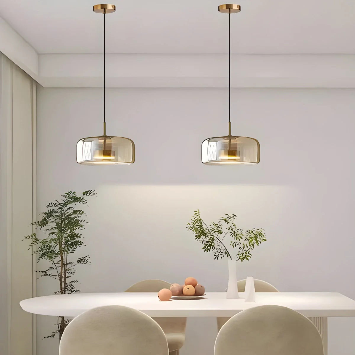 Glass Globe Pendant Light for Dining Room