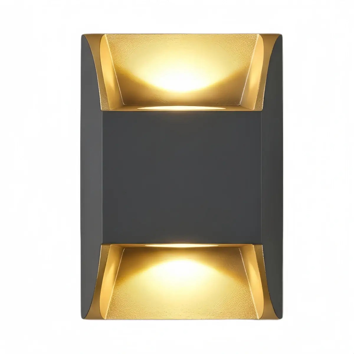 Nuvlight Industrial Geometric Outdoor Wall Lamp - Black Metal for Garden