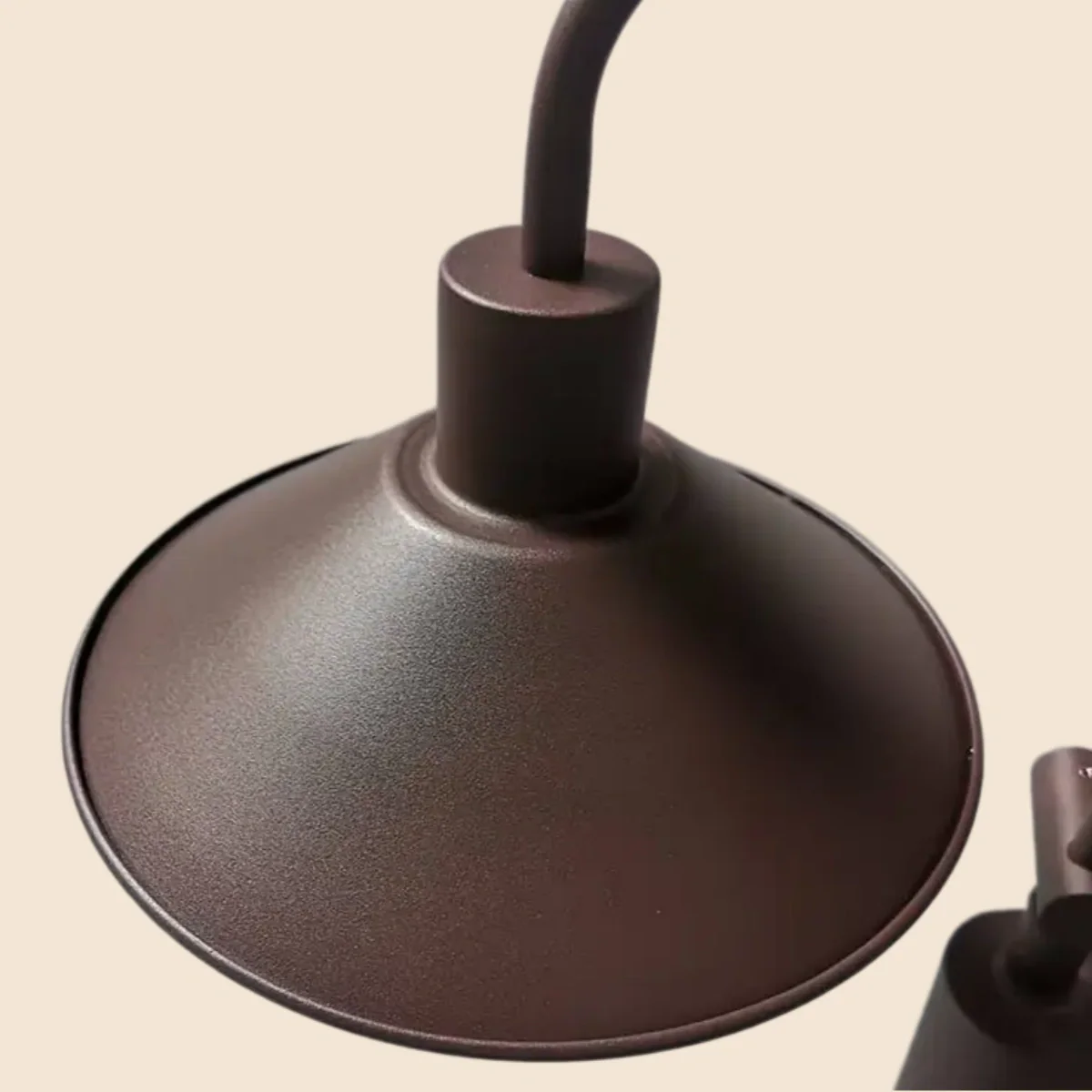 Irondale Industrial Metal Outdoor Wall Lamp - Dark Coffee Wide Cone
