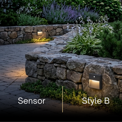 Irondale Industrial Rectangular Outdoor Deck Step Light - Black Metal for Stairs