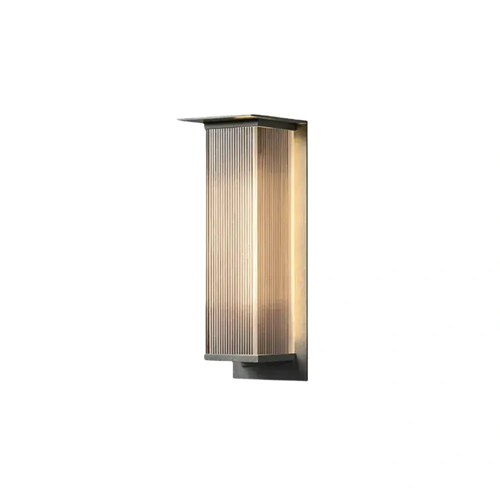 Irondale Industrial Rectangular LED Outdoor Wall Lamp – Waterproof Light for Courtyard
