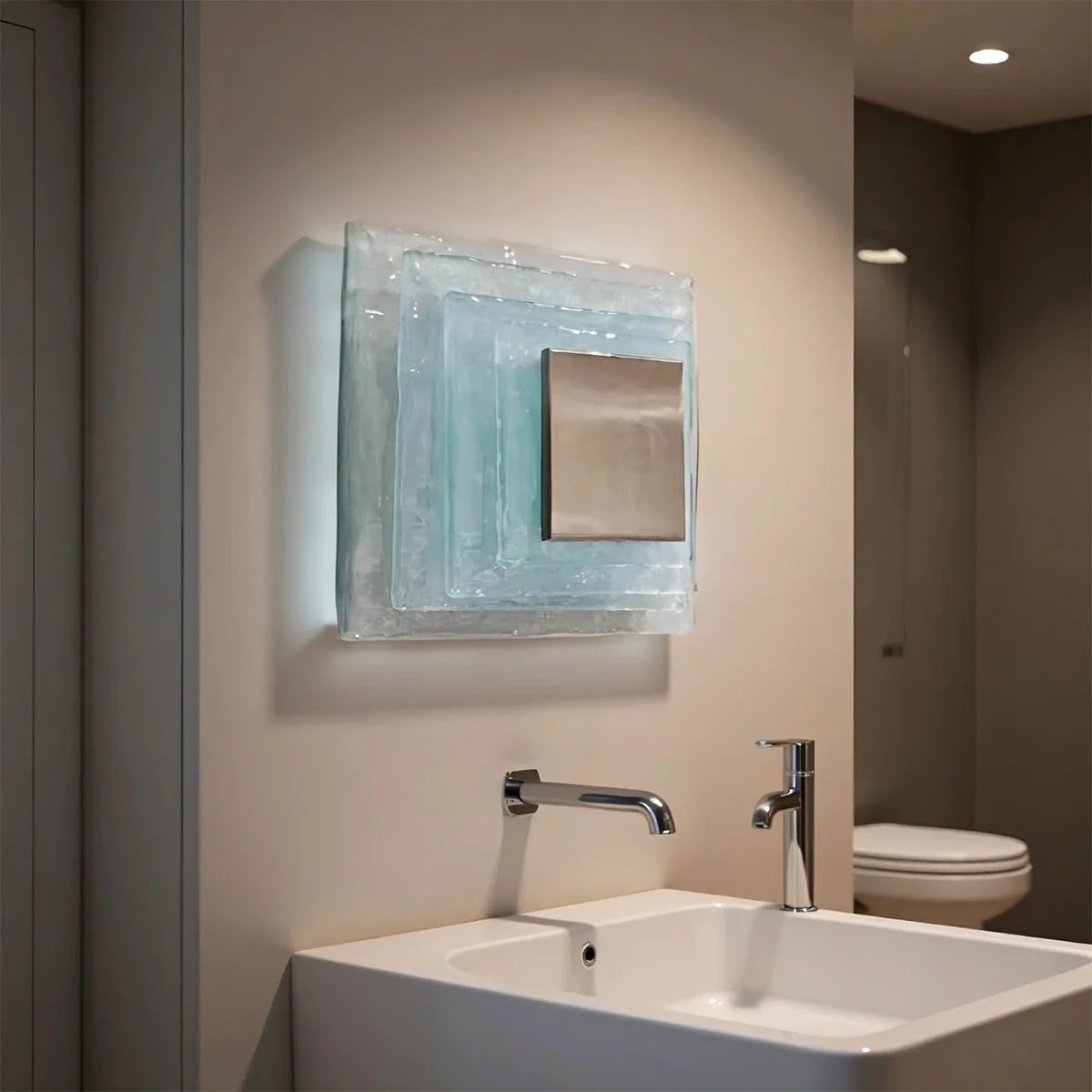 Water Ripple Glass Wall Sconce for Bedroom and Hallway