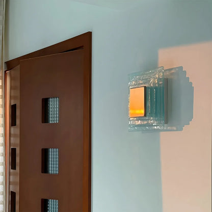 Water Ripple Glass Wall Sconce for Bedroom and Hallway
