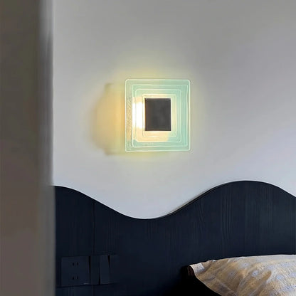 Water Ripple Glass Wall Sconce for Bedroom and Hallway