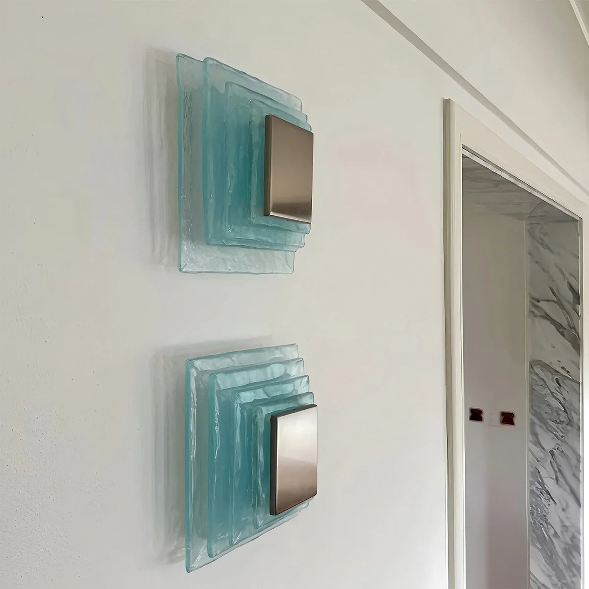 Water Ripple Glass Wall Sconce for Bedroom and Hallway