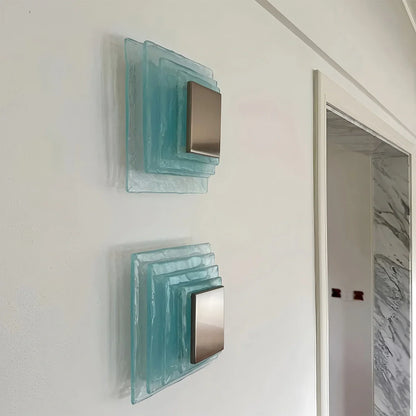 Water Ripple Glass Wall Sconce for Bedroom and Hallway