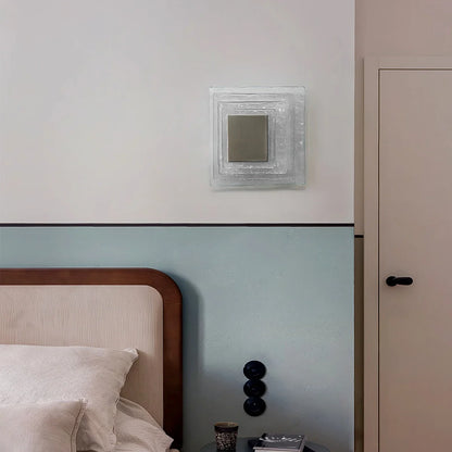 Water Ripple Glass Wall Sconce for Bedroom and Hallway