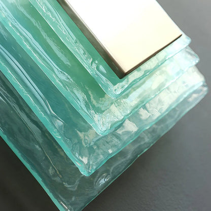 Water Ripple Glass Wall Sconce for Bedroom and Hallway
