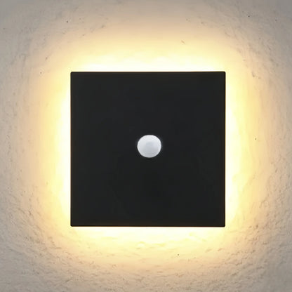 Nuvlight Minimalist LED Outdoor Wall Lamp – Black/White Round/Square Porch Sensor Light