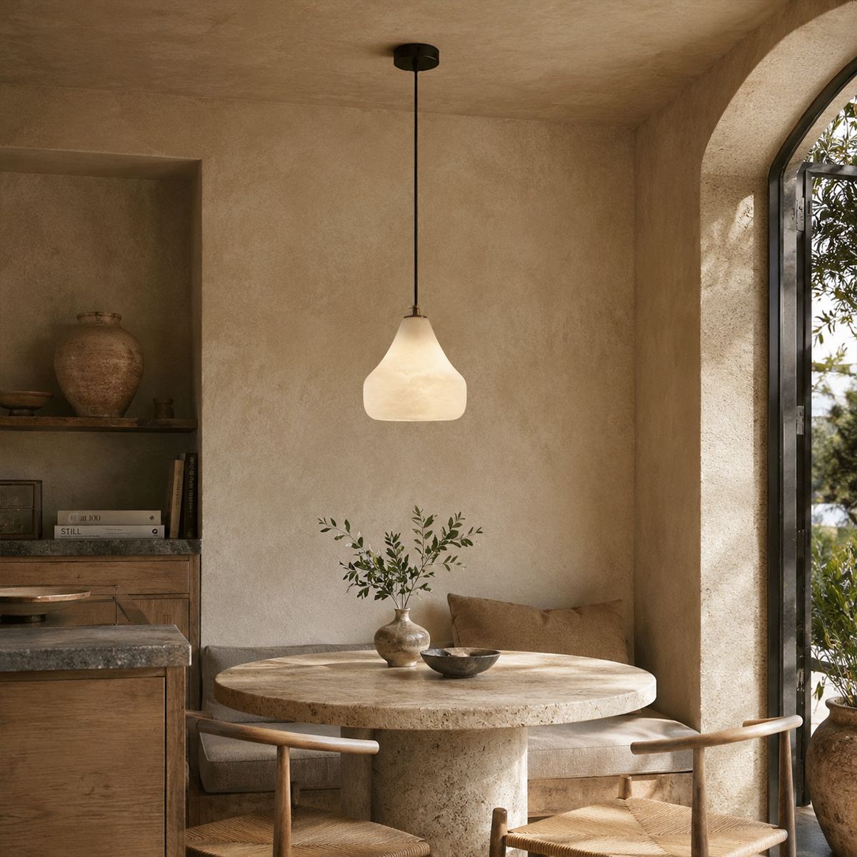 Kova Alabaster Pendant Light