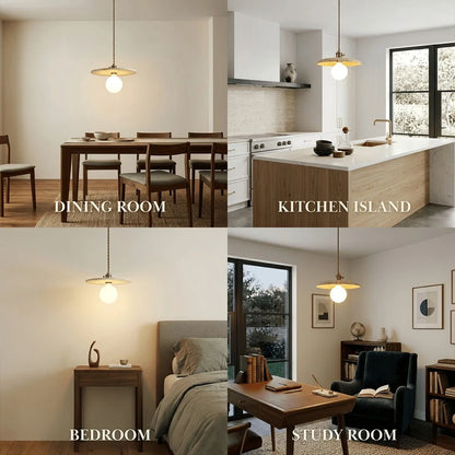 Strata LED Travertine Pendant Light