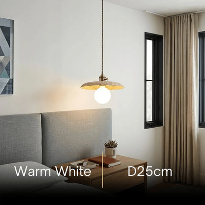 Strata LED Travertine Pendant Light