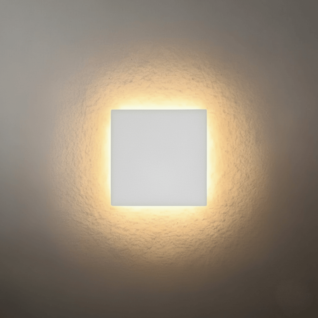 Nuvlight Minimalist LED Outdoor Wall Lamp – Black/White Round/Square Porch Sensor Light