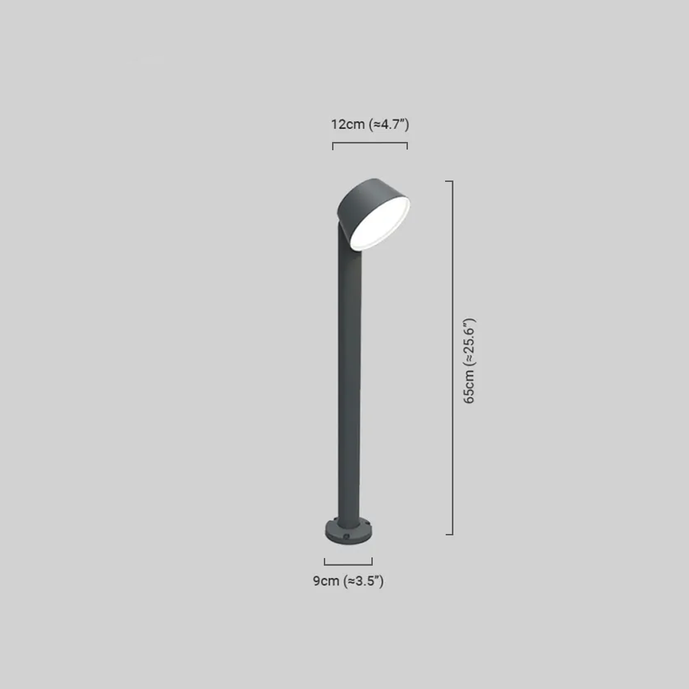 Irondale Industrial Outdoor Pathway Light - Black Metal Irregular Design for Patio