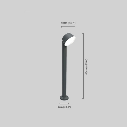 Irondale Industrial Outdoor Pathway Light - Black Metal Irregular Design for Patio