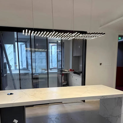 Fishbone Linear Chandelier for Dining Table and Kitchen Island