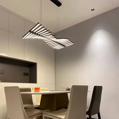Fishbone Linear Chandelier for Dining Table and Kitchen Island