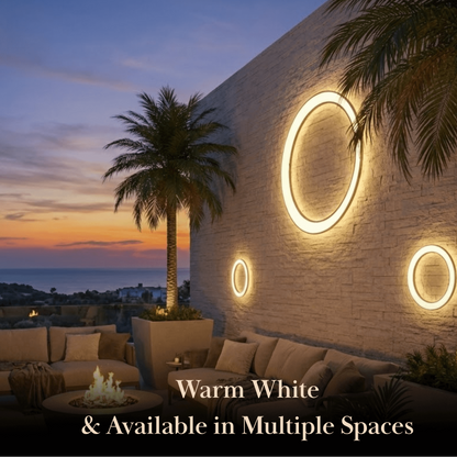 Lunara Art Deco LED Outdoor Wall Sconce with Remote Control for Exterior Spaces