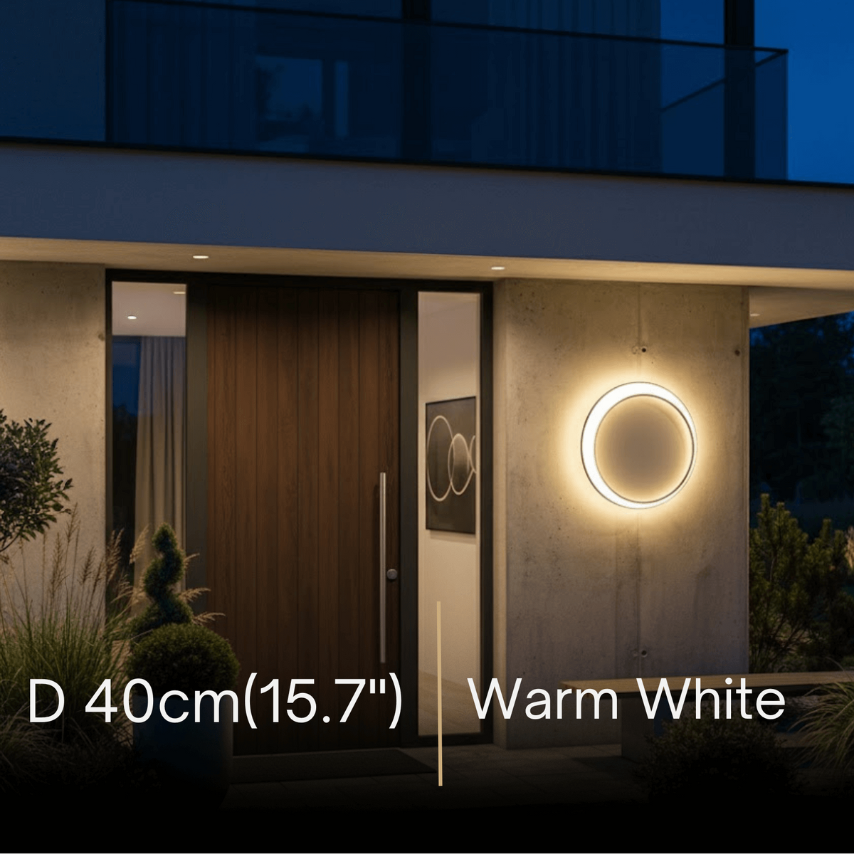 Lunara Art Deco LED Outdoor Wall Sconce with Remote Control for Exterior Spaces