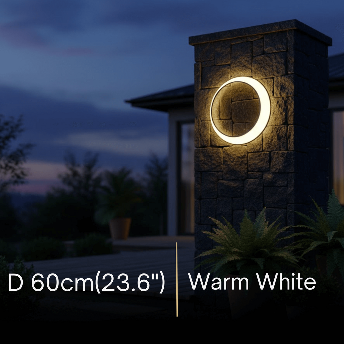 Lunara Art Deco LED Outdoor Wall Sconce with Remote Control for Exterior Spaces