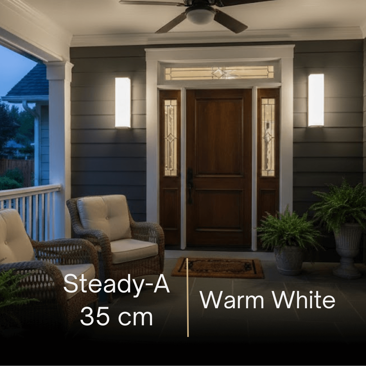 Lunara Modern Solar LED Outdoor Wall Lamp – Waterproof Sensor Light for Courtyard