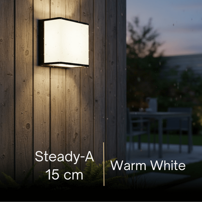 Lunara Modern Solar LED Outdoor Wall Lamp – Waterproof Sensor Light for Courtyard