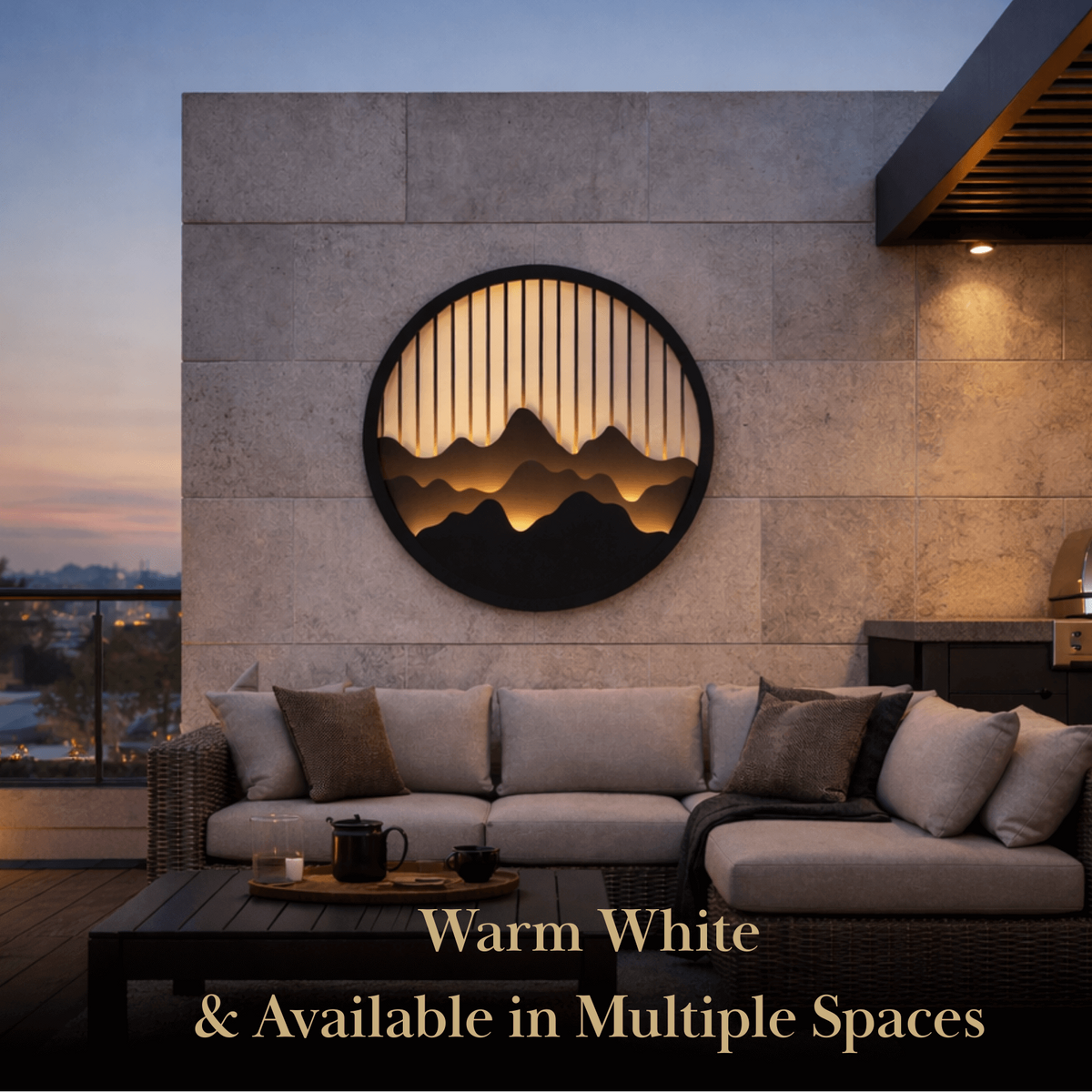 Lunara Modern Waterproof Wall Light – Circular Stainless Steel LED for Indoor/Outdoor