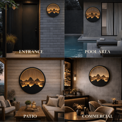 Lunara Modern Waterproof Wall Light – Circular Stainless Steel LED for Indoor/Outdoor