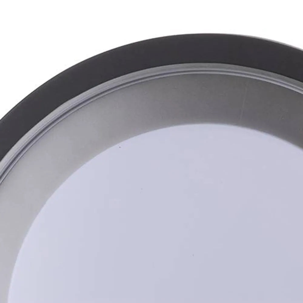 Embrace Modern Outdoor Wall Lamp - Black Metal & Acrylic Round Design for Garden