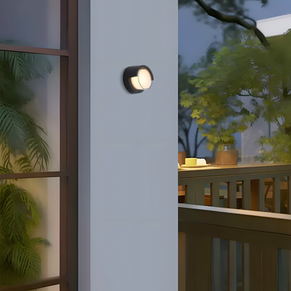 Irondale Modern Metal/Acrylic Outdoor Wall Lamp - Round/Rectangular External Wall