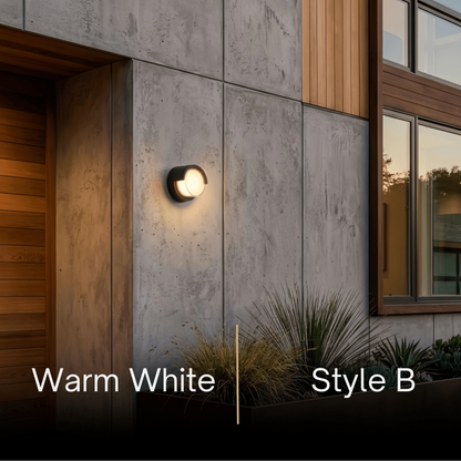 Irondale Modern Metal/Acrylic Outdoor Wall Lamp - Round/Rectangular External Wall