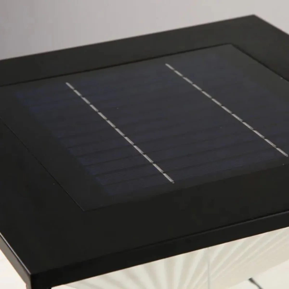 Arcato Modern Metal Solar Outdoor Pillar Lights - Black Pyramid Design Courtyard
