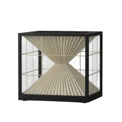 Arcato Modern Metal Solar Outdoor Pillar Lights - Black Pyramid Design Courtyard