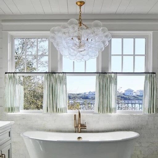 Hand-Blown Bubble Glass Pendant Light