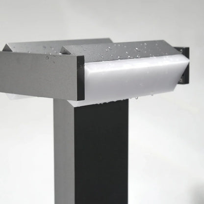 Stellar Minimalist Geometric Pathway Lamp – Black Metal Outdoor Light