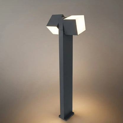 Nuvlight Minimalist Geometric Pathway Lamp – Black Metal Outdoor Light