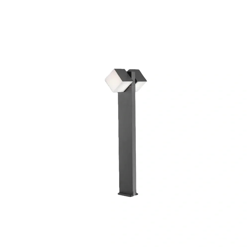 Stellar Minimalist Geometric Pathway Lamp – Black Metal Outdoor Light
