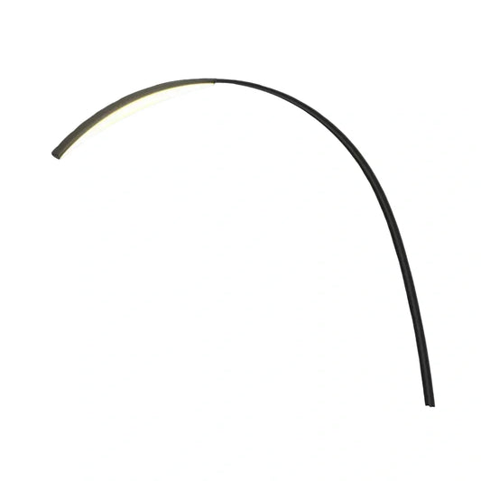 Nuvlight Minimalist Metal & Acrylic Pathway Light - Black Curve for Outdoor Pool